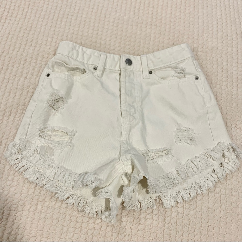 Wild Fable White Distressed Jean Shorts